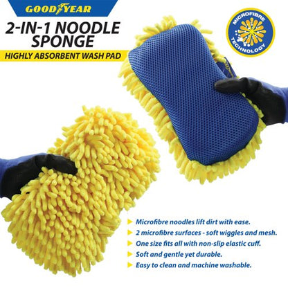 Goodyear 2-in-1 High Absorbent Noodle Sponge Wash Pad 904016
