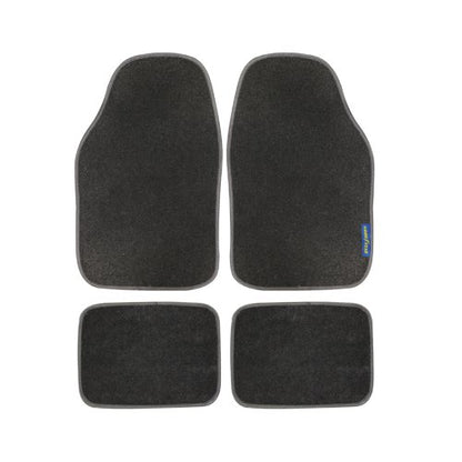 Goodyear 4 Piece Velour Car Mat Set Black 904526