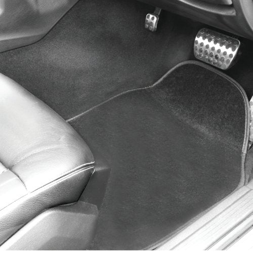 Goodyear 4 Piece Velour Car Mat Set Black 904526