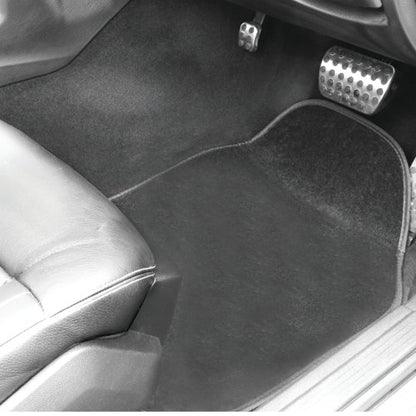 Goodyear 4 Piece Velour Car Mat Set Black 904526