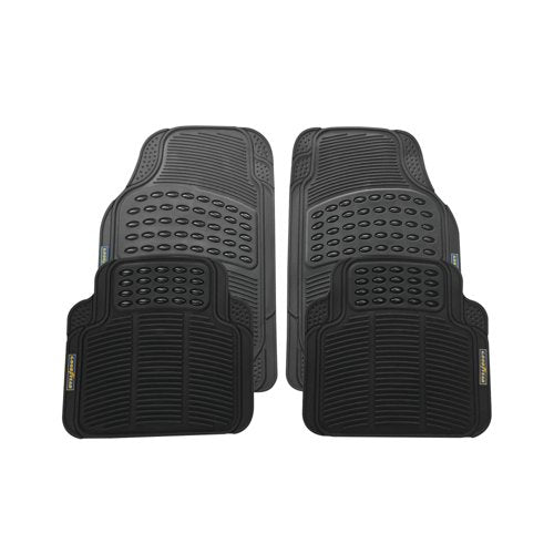 Goodyear 4 Piece Rubber Car Mat Set Black 904506