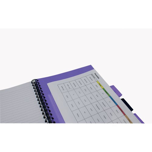 Europa Splash Project Book 200 Lined Pages A4 Purple Cover (Pack of 3) EU1506Z