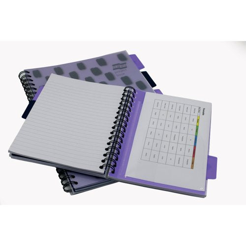 Europa Splash Project Book 200 Lined Pages A5 Purple Cover (Pack of 3) EU1508Z