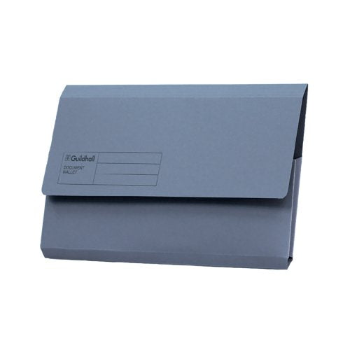 Exacompta Guildhall Document Wallet Foolscap Blue (Pack of 50) GDW1-BLU
