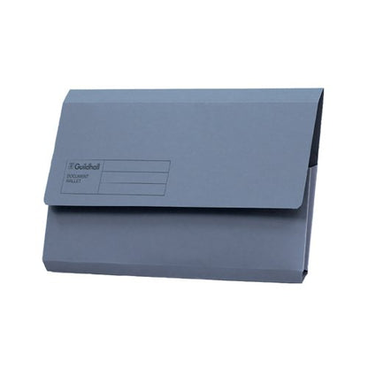 Exacompta Guildhall Document Wallet Foolscap Blue (Pack of 50) GDW1-BLU