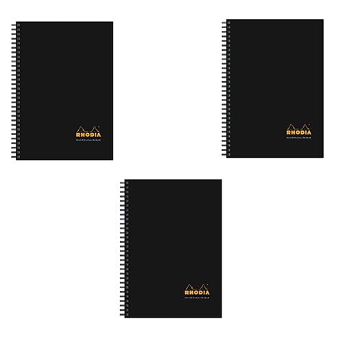 Rhodia Black A5 Wirebound Business Book (Pack of 3) 119233C