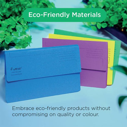 Exacompta Forever Document Wallet Manilla Foolscap Bright Purple (Pack of 25) 211/5005