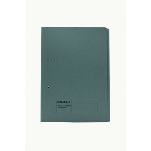 Exacompta Guildhall Right Hand Transfer Spiral Pocket File Foolscap Blue (Pack of 25) 211/9060Z