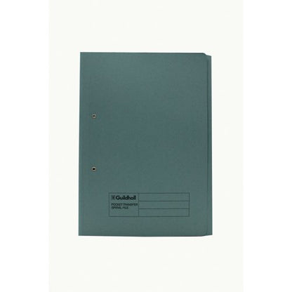 Exacompta Guildhall Right Hand Transfer Spiral Pocket File Foolscap Blue (Pack of 25) 211/9060Z
