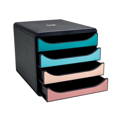 Exacompta Skandi Big Box Recycled 4 Drawer Set Assorted 310606D