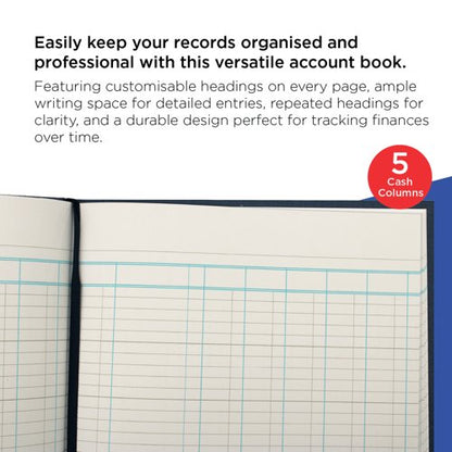 Exacompta Guildhall Account Book 80 Pages 5 Cash Columns 31/5 1017