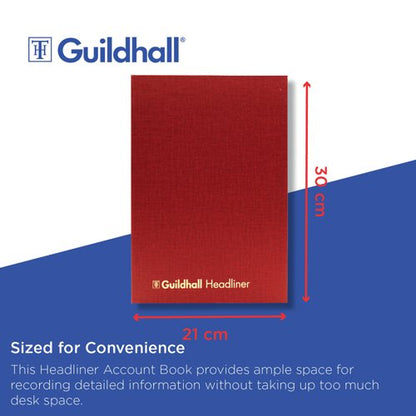 Exacompta Guildhall 298x203mm Headliner Book 80 Pages 38/14 1151