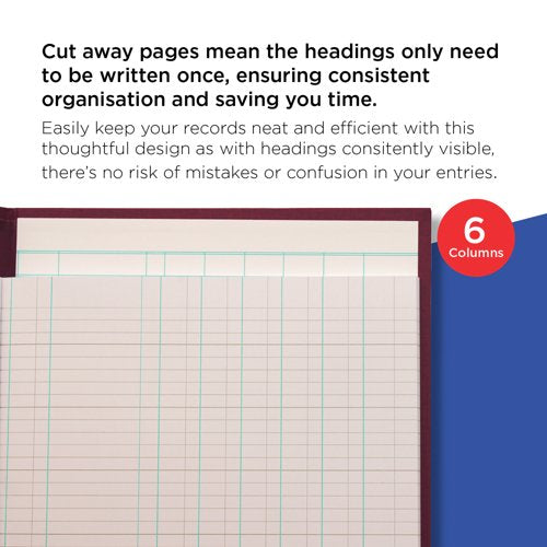 Exacompta Guildhall Headliner 6 Cash Column Account Book 38/6 1147