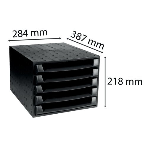 Forever 5 Drawer Set Black 221014D