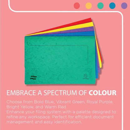 Exacompta Europa Pocket Wallet Foolscap Assorted A (Pack of 25) 4790