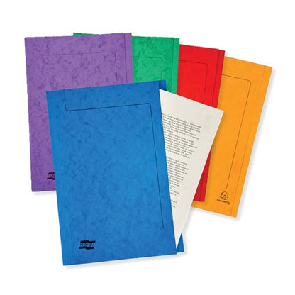 Europa Square Cut Folder 300 micron Foolscap Assorted (Pack of 50) 4820