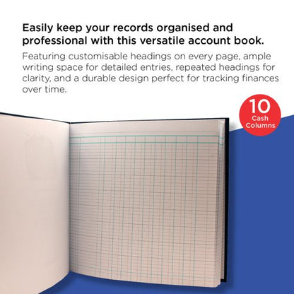 Exacompta Guildhall 10 Cash Columns Account Book 80 Pages 51/10 1330