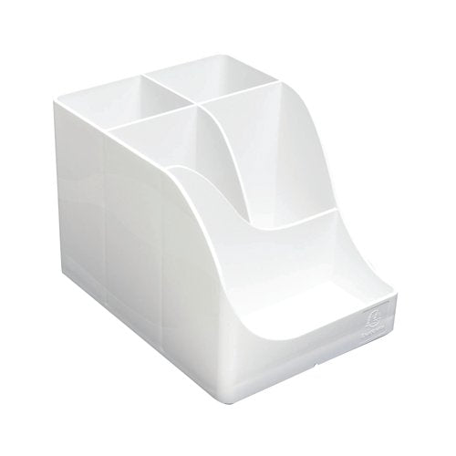 Exacompta Autentik Multi Compartment Pen Box White 69513D