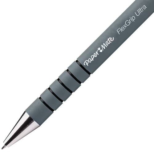 PaperMate Flexgrip Ultra Retractable Ballpoint Pen Medium Black (Pack of 12) S0190393