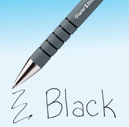 PaperMate Flexgrip Ultra Retractable Ballpoint Pen Medium Black (Pack of 12) S0190393
