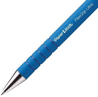 PaperMate Flexgrip Ultra Retractable Ballpoint Pen Medium Blue (Pack of 12) S0190433