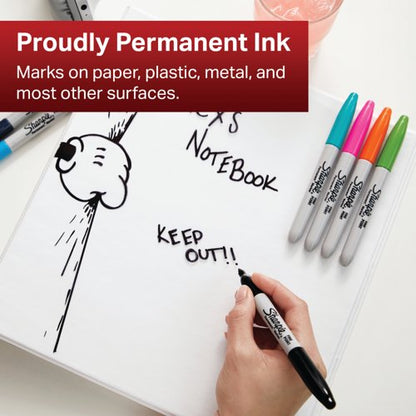 Sharpie Permanent Markers Fine Black (Pack of 24) 2077128