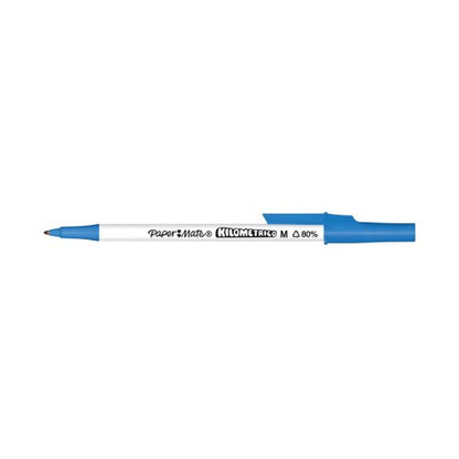 PaperMate Kilometrico Ballpoint Pen Medium 1.0mm Blue (Pack of 8) 2187679