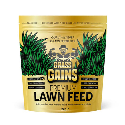 Grass Grains Premium Lawn Feed 2kg | Gold Edition