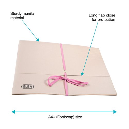 Elba Legal Wallet 75mm Foolscap Buff (25 Pack) 100080792