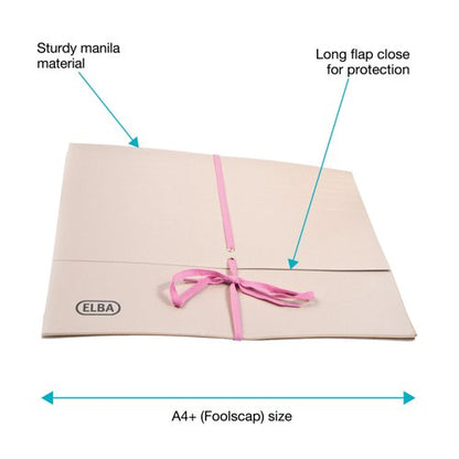 Elba Legal Wallet 75mm Foolscap Buff (25 Pack) 100080792
