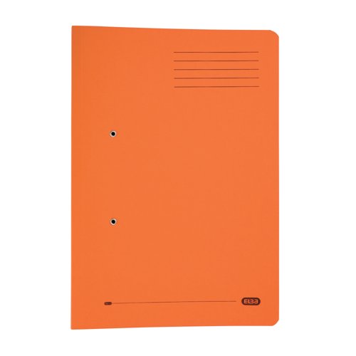 Elba Spring Pocket File Mediumweight Foolscap Orange (Pack of 25) 100090148