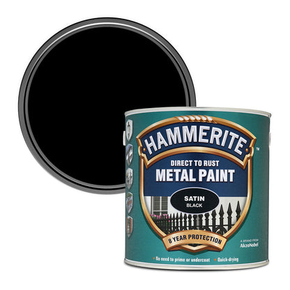 Hammerite Metal Paint 2.5 L - Satin Black