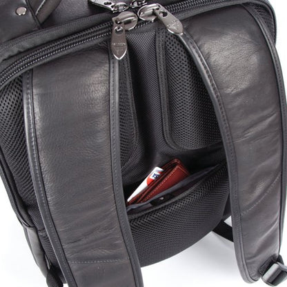Falcon Laptop Backpack Full Grain Luxury Leather Black FI6705