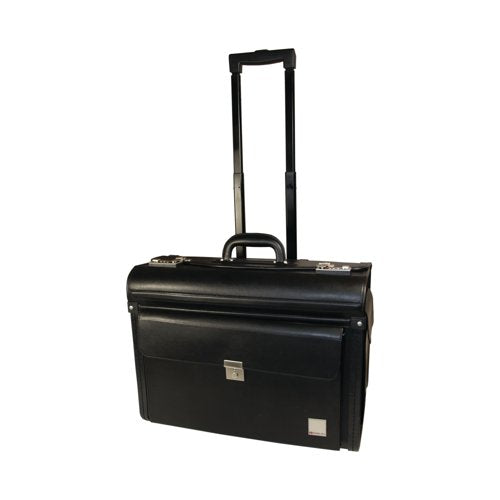 Monolith Leather Look Rolling Pilot Case Pvc Black 2179
