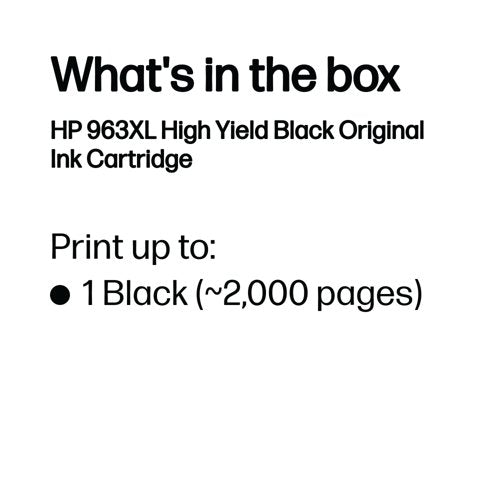 HP 963XL Original Ink Cartridge High Yield Black 3JA30AE