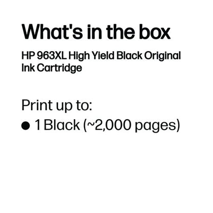 HP 963XL Original Ink Cartridge High Yield Black 3JA30AE