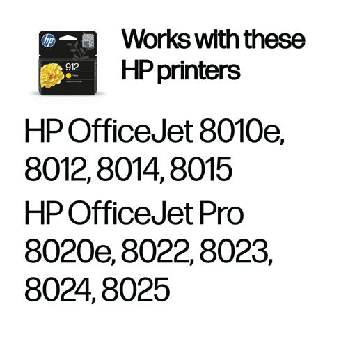 HP 912 Original Ink Cartridge 2.93-ml Yellow 3YL79AE