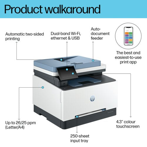 HP Color LaserJet Pro 3302fdw A4 4-in-1 Wireless Colour Laser Printer 499Q8F#B19