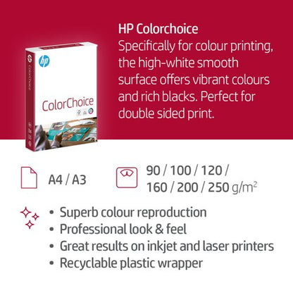 HP Color Choice White A4 160gsm (250 Pack) CHPCC160X414