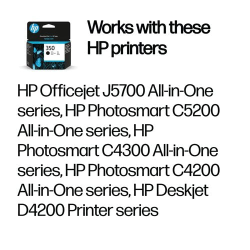 HP 350 Original Ink Cartridge 5-ml Black CB335EE