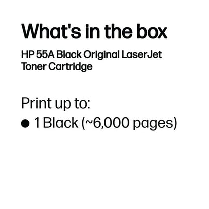 HP 55A Original LaserJet Toner Cartridge Black CE255A