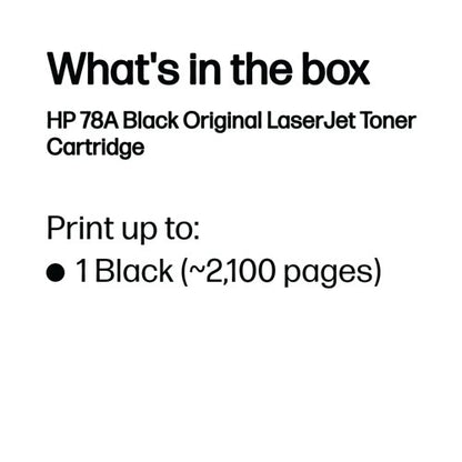 HP 78A Original LaserJet Toner Cartridge Black CE278A