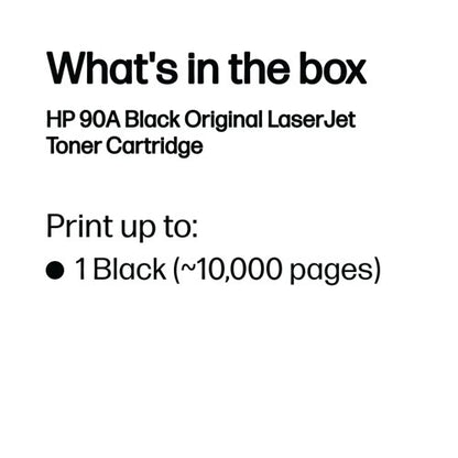 HP 90A Original LaserJet Toner Cartridge Black CE390A