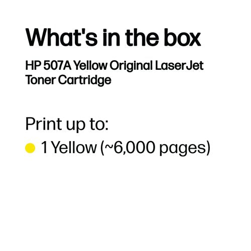 HP 507A Original LaserJet Toner Cartridge Yellow CE402A