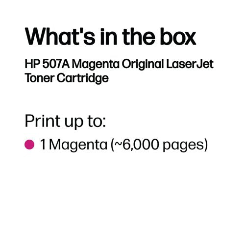 HP 507A Original LaserJet Toner Cartridge Magenta CE403A
