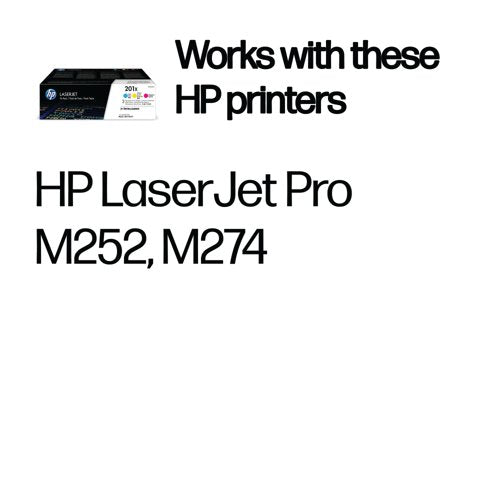 HP 201X Original LaserJet Toner Cartridge High Yield CMY 3-pack CF253XM