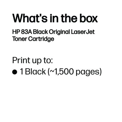 HP 83A Original LaserJet Toner Cartridge Black CF283A