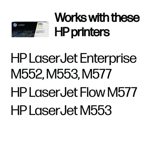 HP 508X Original LaserJet Toner Cartridge High Yield Yellow CF362X