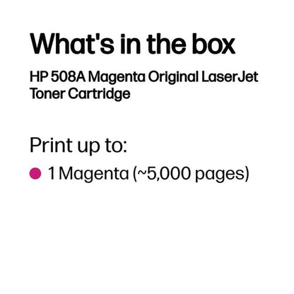 HP 508A Original LaserJet Toner Cartridge Magenta CF363A