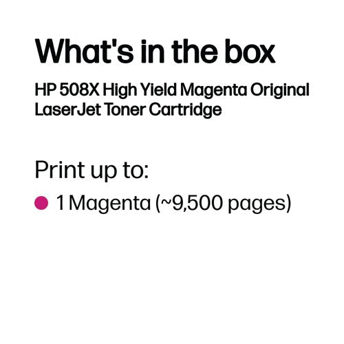 HP 508X Original LaserJet Toner Cartridge High Yield Magenta CF363X